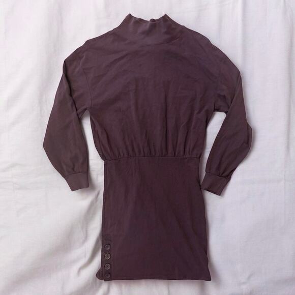 Nation LTD Lisa Long-Sleeve Mock-Neck Mini Dress Medium - Picture 2 of 9